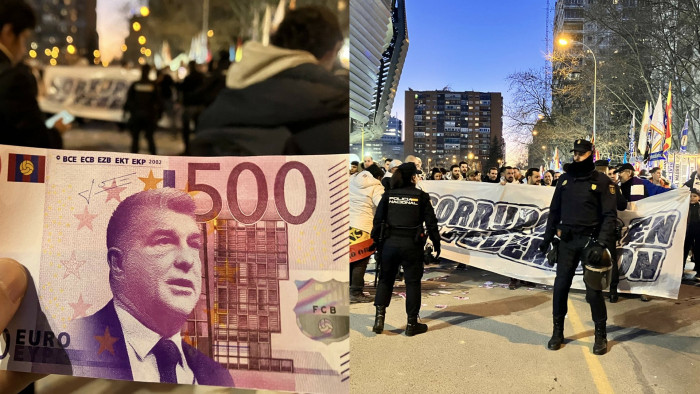 แสดงพลัง! ‘แฟนราชัน’ ประท้วง ‘บาร์ซ่า’ จ่ายเงินบิ๊กเปา