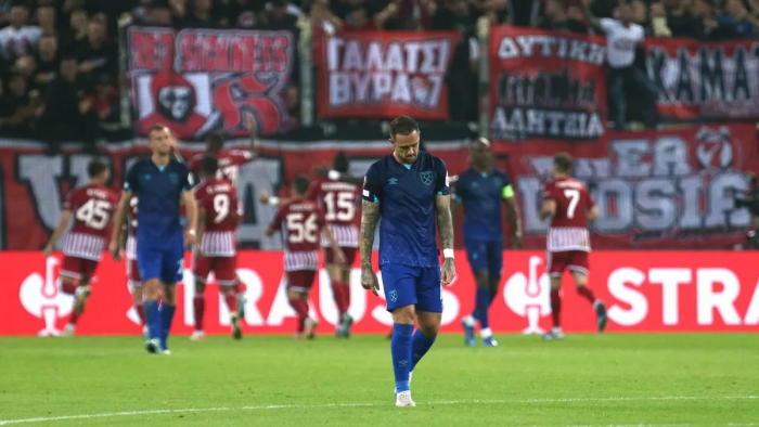 ‘ค้อน’ แพ้โอลิมเปียกอส 2-1 จบสถิติไร้พ่ายบอลยุโรป