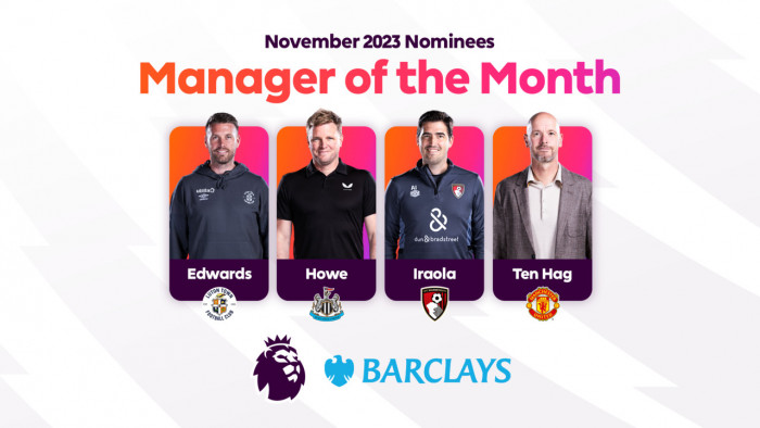 ในลีกยังแจ่ม! ‘เทน ฮาก’ ท้าชิงกุนซือยอดเยี่ยมเดือนพ.ย.