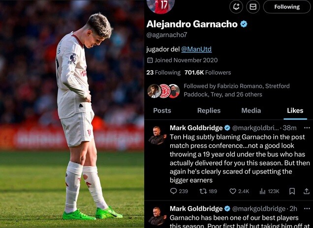 เผย ETH เรียก ‘การ์นาโช่’ คุยส่วนตัวเคลียร์ดราม่ากดไลค์