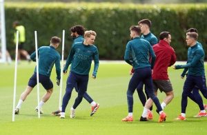 ‘โอเดการ์ด’ ร่วมลงซ้อมทัพปืนก่อนเยือนพี่เสือ