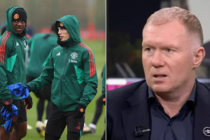 สโคลส์ไม่ปลื้ม ‘ไมนู,การ์นาโช่’ สวมฮู้ดลงซ้อม