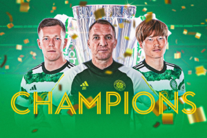 ‘เซลติก’ เหนือเรนเจอร์ส คว้าแชมป์ลีก 3 สมัยติด