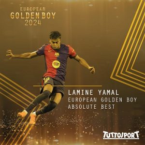 นอนมา! ‘ยามาล’ สอยอีกรางวัลโกลเด้นบอย 2024