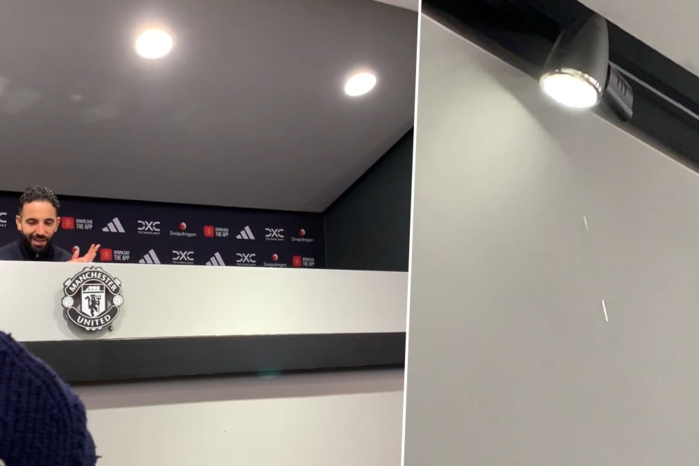 ‘โอลด์แทรฟฟอร์ด’ น้ำรั่วเพดานขณะ ‘พี่เจ๋ง’ พบสื่อ