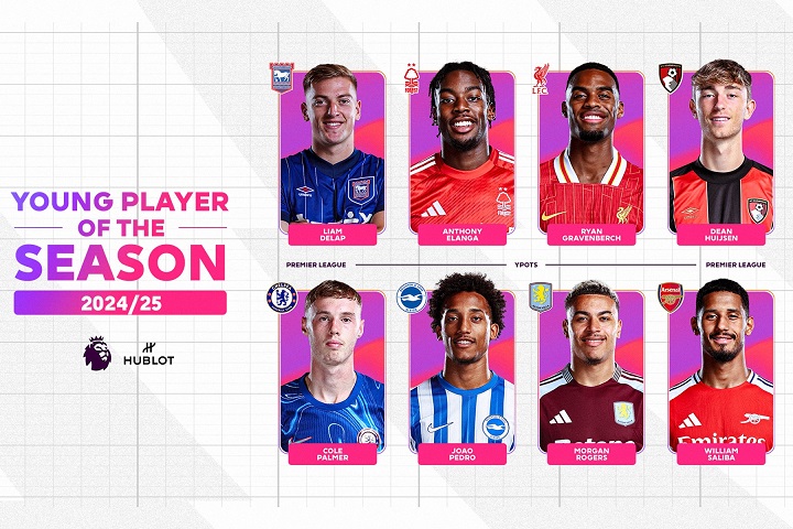 ‘พัลเมอร์,กราฟ,เฮาจ์เซ่น’ ติดโผลุ้นดาวรุ่งแห่งปีพรีเมียร์ลีก