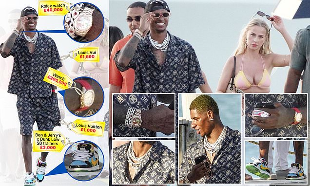 แพงหัวจรดเท้า! ‘เสี่ยแรช’ แต่งเต็มควงสาวพักร้อน