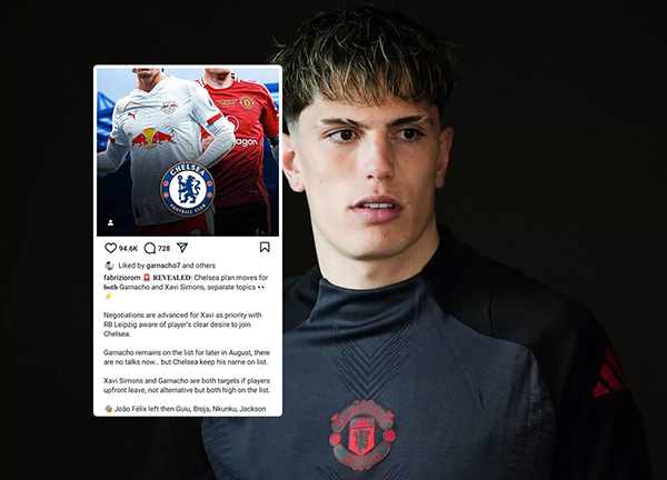 สะกิดแล้วนะ! ‘การ์นาโช่’ กดไลค์โพสต์สิงห์สนดึงตัว