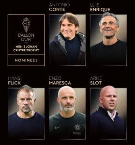 ฟรองซ์ ฟุตบอลเปิดโผ 5 แคนดิเดตกุนซือแห่งปี