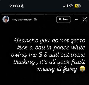 ไม่สงบแน่! แฉ ‘ซานโช่+แฟน’ ค้างเงินอดีตเอเยนต์