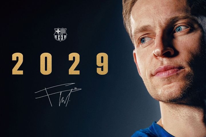 จบสักที! บาร์ซ่าประกาศต่อสัญญา ‘เดอ ยอง’ ถึงปี 2029