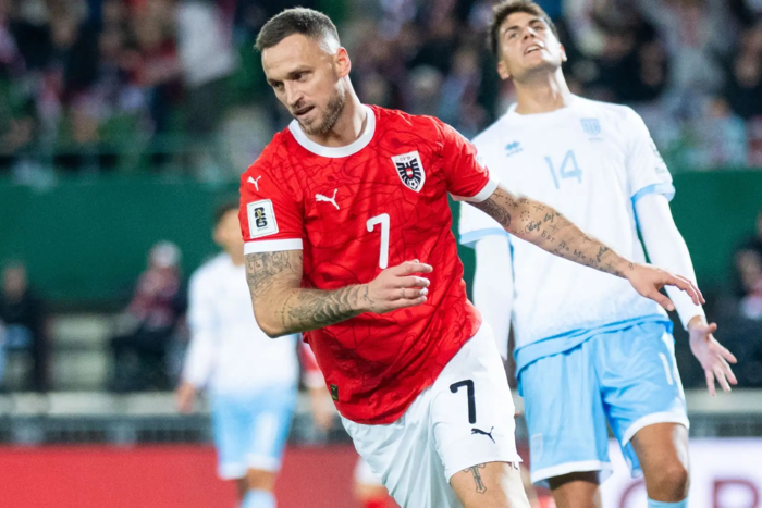 อาร์เนาโตวิช4ตุง! ‘ออสเตรีย’ ทำสถิติยิงซาน มาริโน่ 10-0