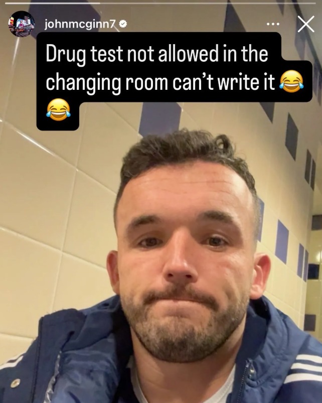 ‘แม็คกินน์’ เซ็งโดนเรียกตรวจโด๊ป อดฉลองไปบอลโลกกับเพื่อน