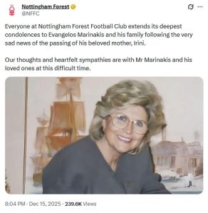 เจ้าป่าอาลัย ‘แม่มารินาคิส’ เสียชีวิต