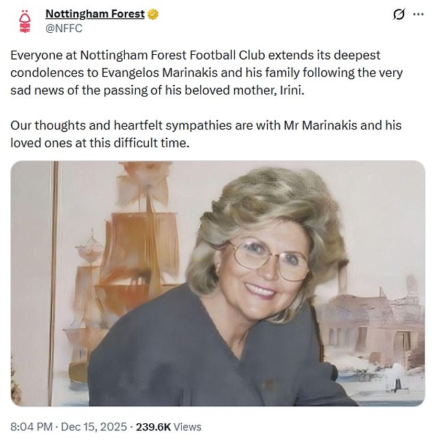 เจ้าป่าอาลัย ‘แม่มารินาคิส’ เสียชีวิต