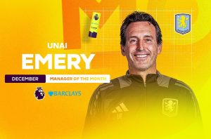 ชนะ 5 ใน 6 นัด! ‘เอเมรี่’ รับรางวัลกุนซือประจำเดือน